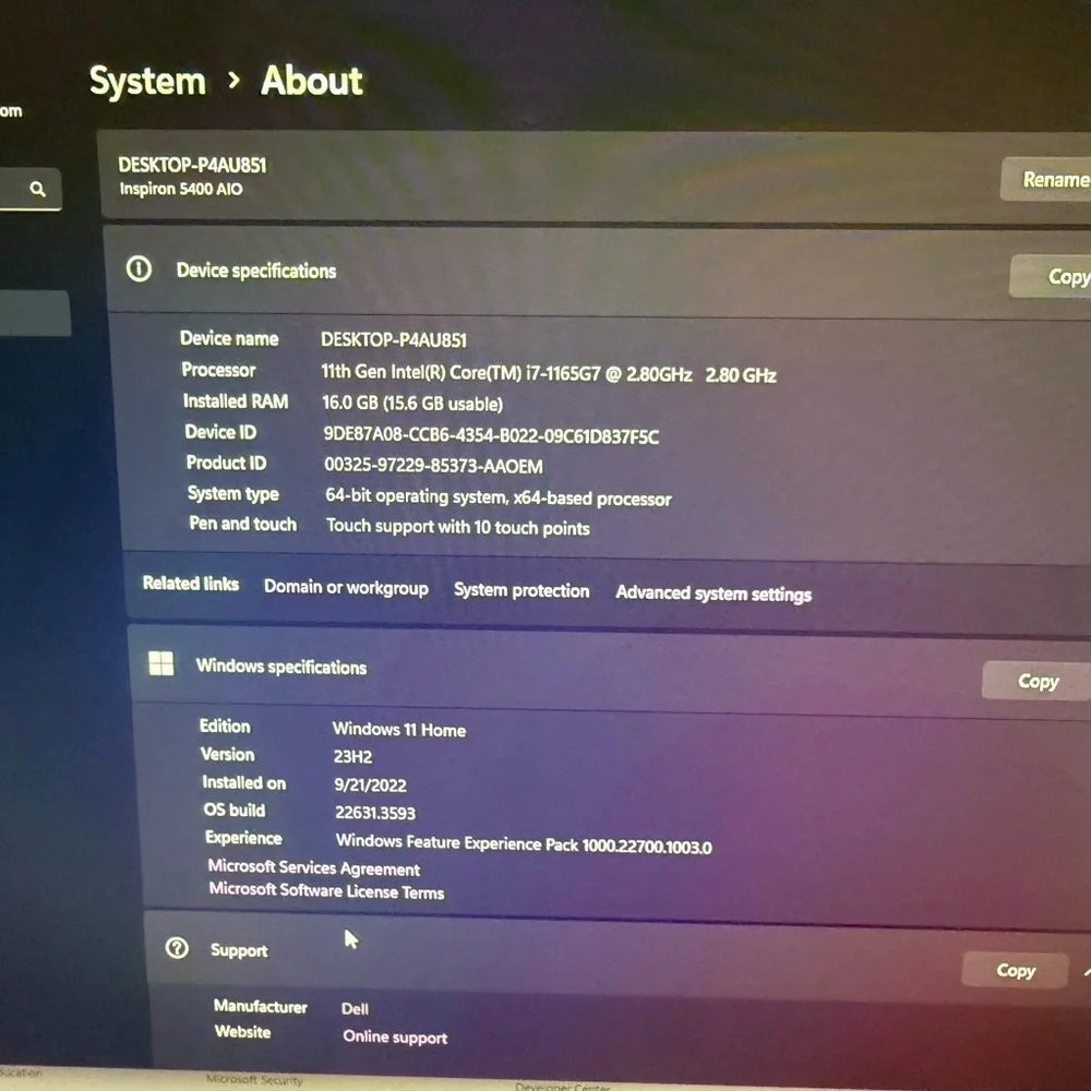 Inspiron 5400AIO PC